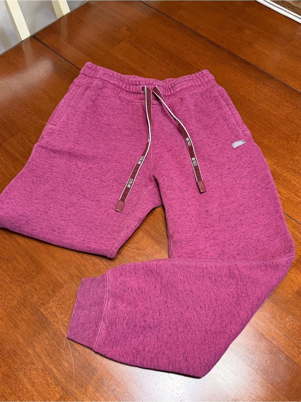 FIGS Jogger Pants Womens XS Purple Fleece Elastic Waist Cuffed Sweatpants Casual